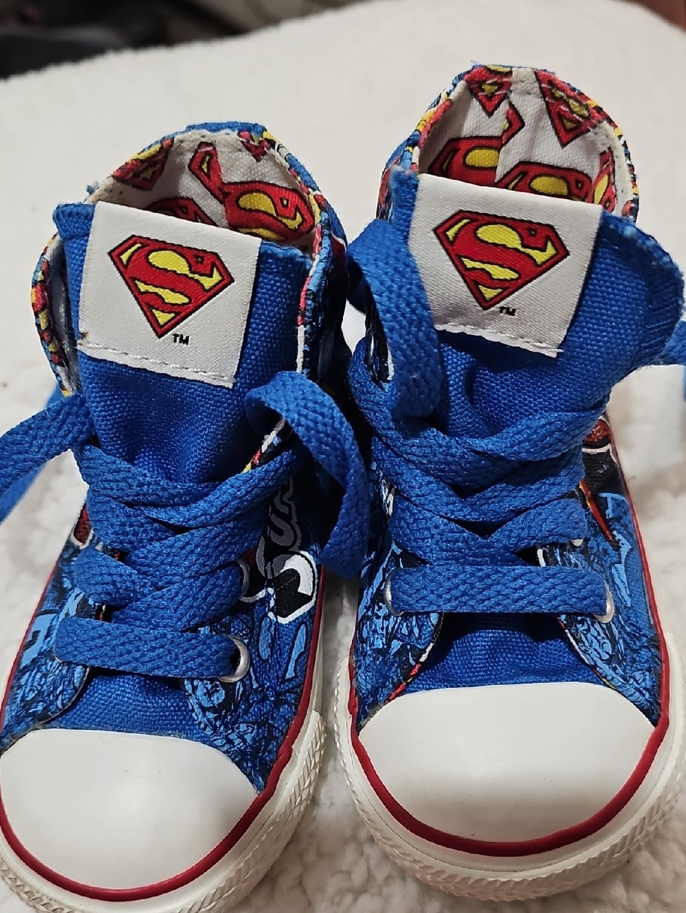 DC Comics Kids Blue Superman High-Top Sneakers
